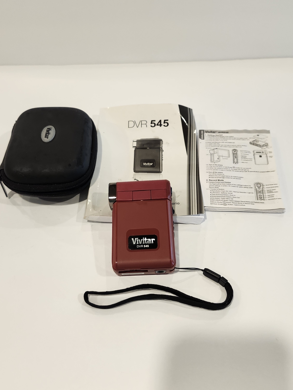 Vivitar DVR 545 Portable Digital Video Recorder - Red Not Tested-For Parts